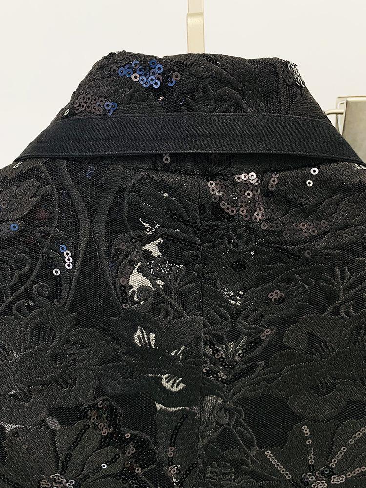 Completo e Pantaloni in Rete Ricamata con Paillettes di Alta Gamma - Collezione Primavera Inizio 2026