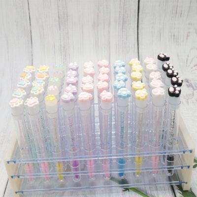 Cartoon Cat Paw Eyelash Brush Tube Disposable Mascara Wands Tube Reusable Lash Spoolies Brush Dustproof Cleaner Storage Tubes