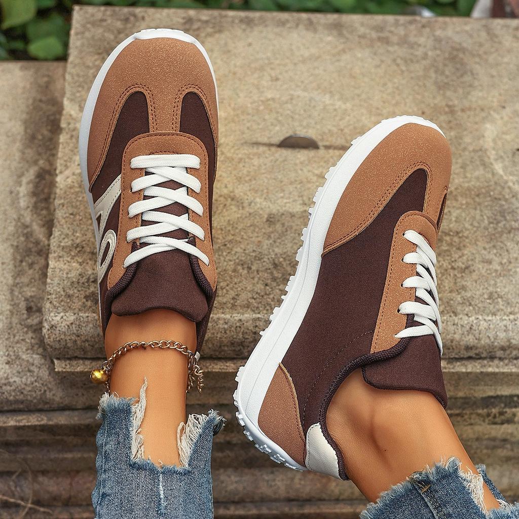 Fashion Women's Casual Sports Shoes - Rubber Sole Geometric Pattern, Low Cut Lace Up Design, Suitable for Wearing All Seasons size 36-42