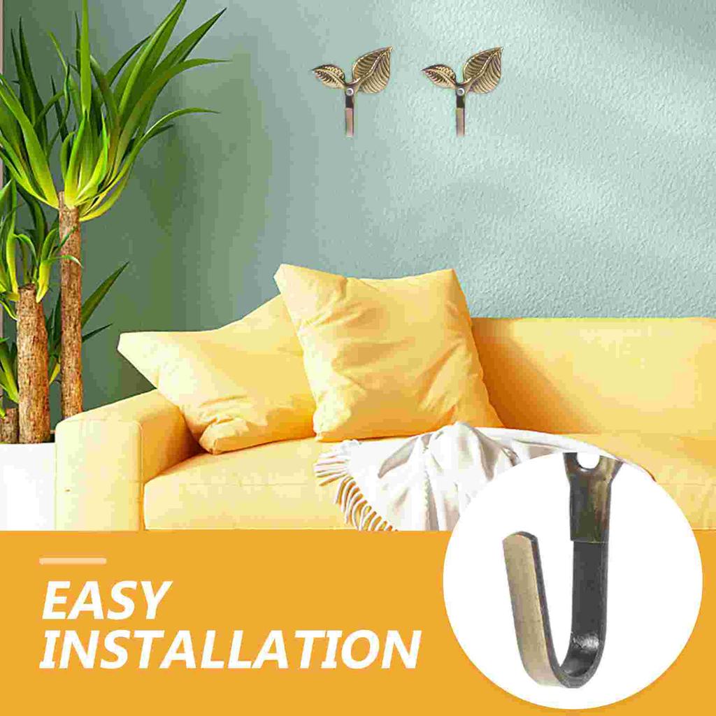 4 Stück Hand Wandhaken Outdoor Handtuchhalter Schmiedeeisen Huthaken Gold zum Aufhängen von Mänteln