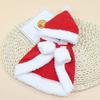 Cloak Pet Cosplay Costume Xmas Kitten Red Caps Clothing Clothes Christmas Cat Puppy Santa Hat Funny Party Dog Mantle Dress Up