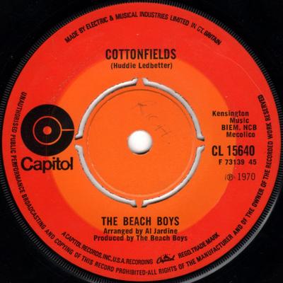 Disque 7 pouces BEACH BOYS - Cottonfields CL15640 Capitol Records 1970 Royaume-Uni Rock Occasion