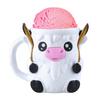 Highland Cow Ice Cream Pint Holder with 2 Spoons Penguin Ice Cream Holder Reusable Popsicle Containers Beer Can Holder for Kitchen Cafe Restaurant