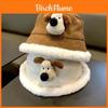 Childrens Winter Dog Print Fisherman Hat With Plush Lining For Baby Girls And Boys
