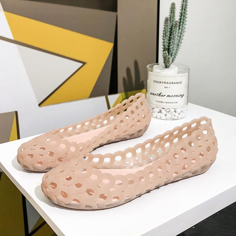 

Сандалии-вьетнамки «Птичье гнездо» Актриса Пластиковые Пляжные Простые Универсальные Дождевые Туфли Полые Желейные Туфли thin feet, please take one size smaller.