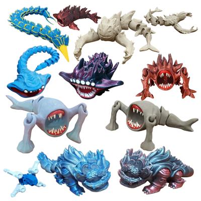 New  3d Printed Articulated Leviathan Sea Eater Deep Sea Ocean Creature Subnautica Collectible Decorative Model Gift