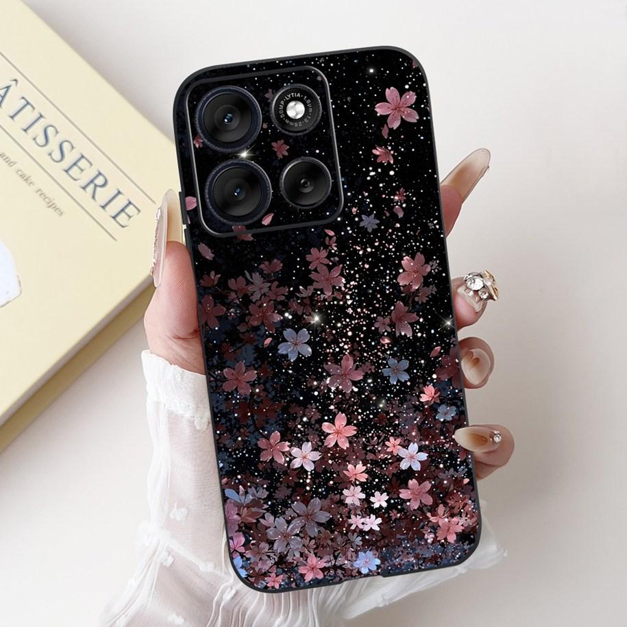 For Motorola Moto G86 G56 5G Case 2025 Fashion Flower Marble Sunset Capa Soft Silicone Phone Cover For MotoG56 MotoG86 5G Bumper