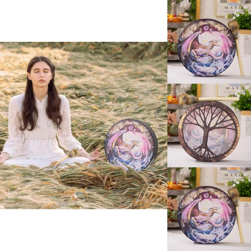 Delightful Dragon Pattern Drum Unique Decorative Instrument For Charming Celebrations Holiday