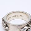 CHROME HEARTS 2000 925 Double Narrow Vine Band Ring Ring SilverUsed