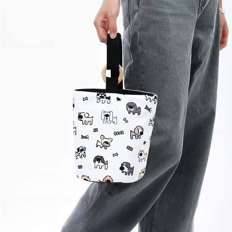 Canvas Tote Bag: Cute Bucket-Shaped Handbag & Lunch Bag for Office Workers and New Moms