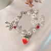 Sweet And Cool Imitation Pearl Bow Bracelet Lolita Bracelet Heart Strawberry Jewelry