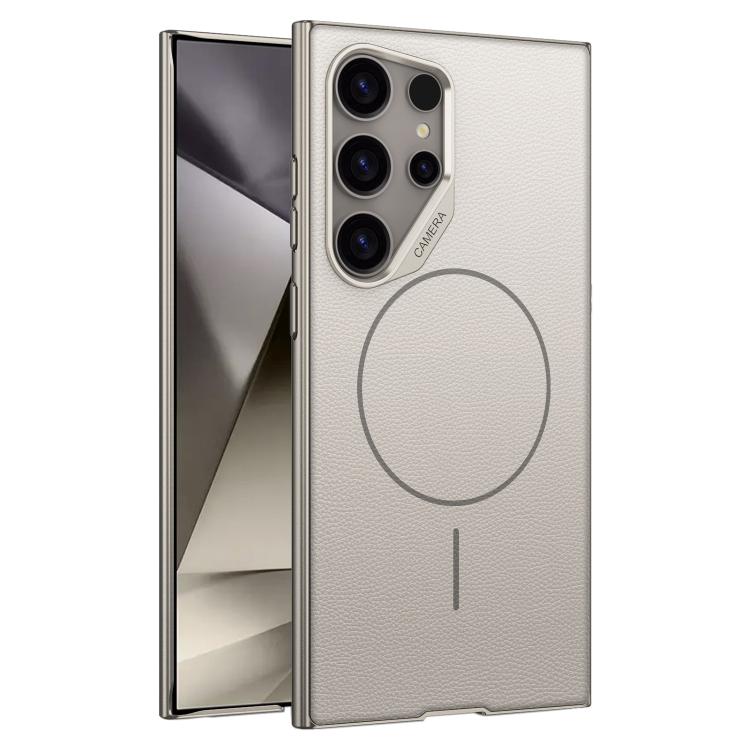 GKK Large Camera Hole Metal Paint Skin Feel Vegan Leather Magnetic Phone Case