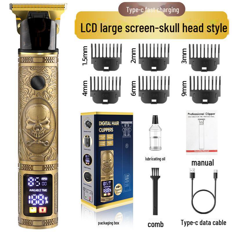 Retro Multifunctional TYPE-C Fast Charging Portable Hair Clipper