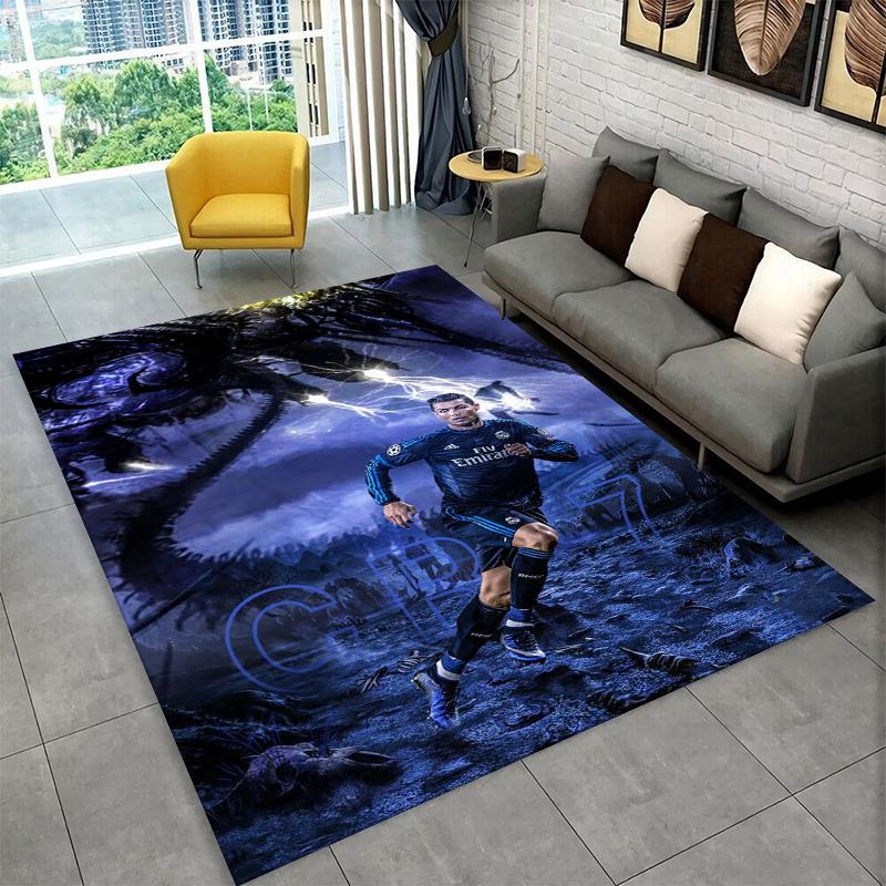 CR12 Goat R-Ronaldo Football Star Carpet Rug for Playroom Bedroom Living Room Sofa Home Decor,kids Area Rug Non-slip Floor Mat