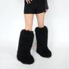 Women's Faux Fur Fox Leg Warmers: Imitation Lamb Wool Long Boot Cuffs for Autumn & Winter