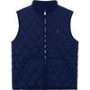 Polo FW24 Logo Embroidered Zip Collar Sleeveless Vest Kids Vests Blue 323849910-005