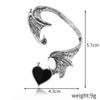 Retro Gothic Elf Wing Ear Clips: Dark Punk Devil & Dragon Style Earrings for Women