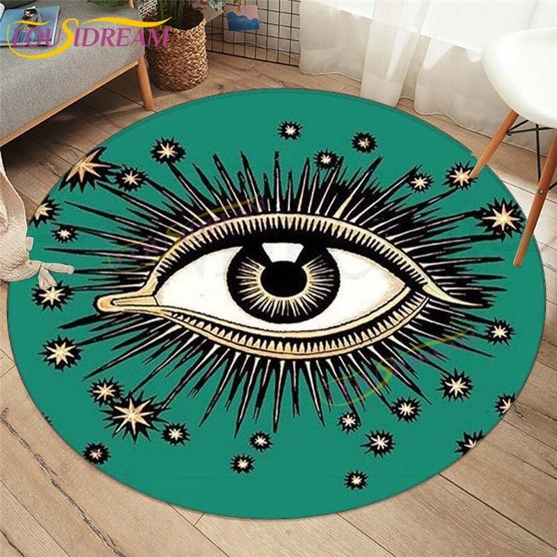 Evil Eye Covor Covor Decoratiuni Interioare Hamsa Palm Mandala Covor Covor Sufragerie Covor Boho Chic Rotund Scaun Covor Rotund