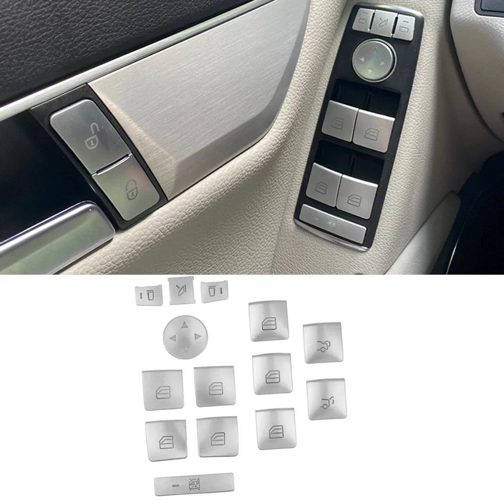 Car Window Switch Button Frame Cover Sticker For Mercedes Benz A B C E GLE GLA CLA GLK  A180 A250 B180 B250 E200 E350 GLE350