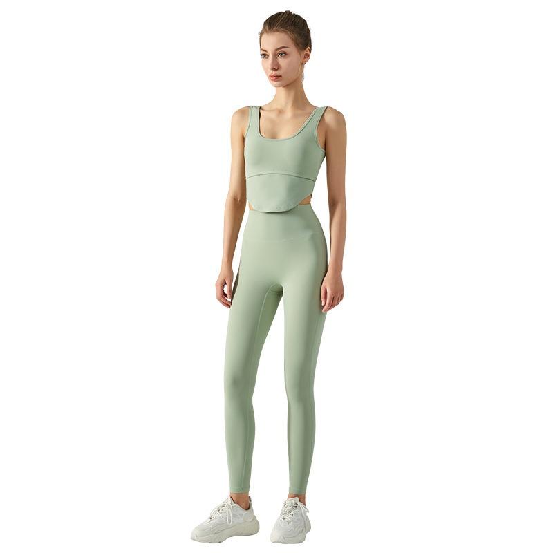 No Embarrassment Line Yoga Pants Long Women's Waxy Soft Peach Hip Fitness Pants High Waist Hip Lift Running Tight Sports Trousers