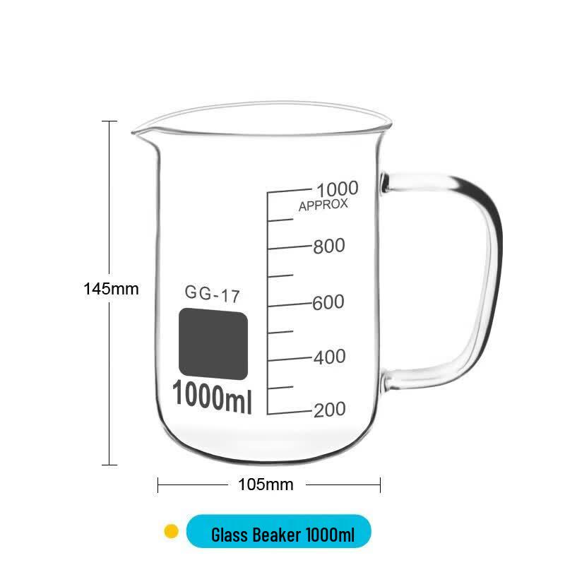 Koraicai SY4007 Graduated High Borosilicate Glass Beaker with Handle