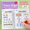 64 Pages Trace Digit Number Handwriting Practice Workbook - Toddler Early Education Math Practice Book
