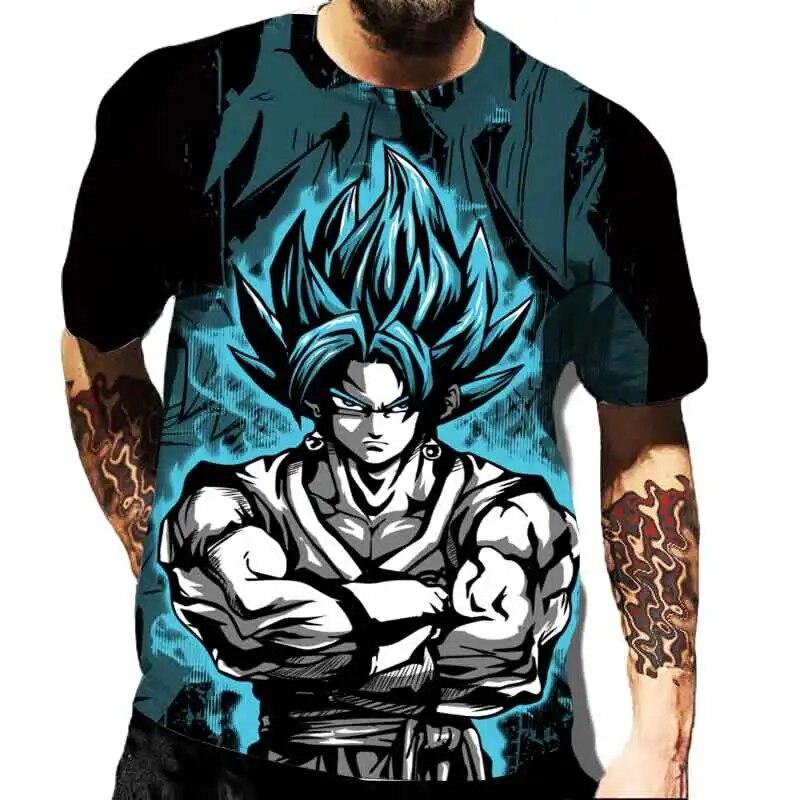 Pánské Top Fashion Cartoon Cool Dětské tričko 3D Pánské tričko s krátkým rukávem Top Street Summer