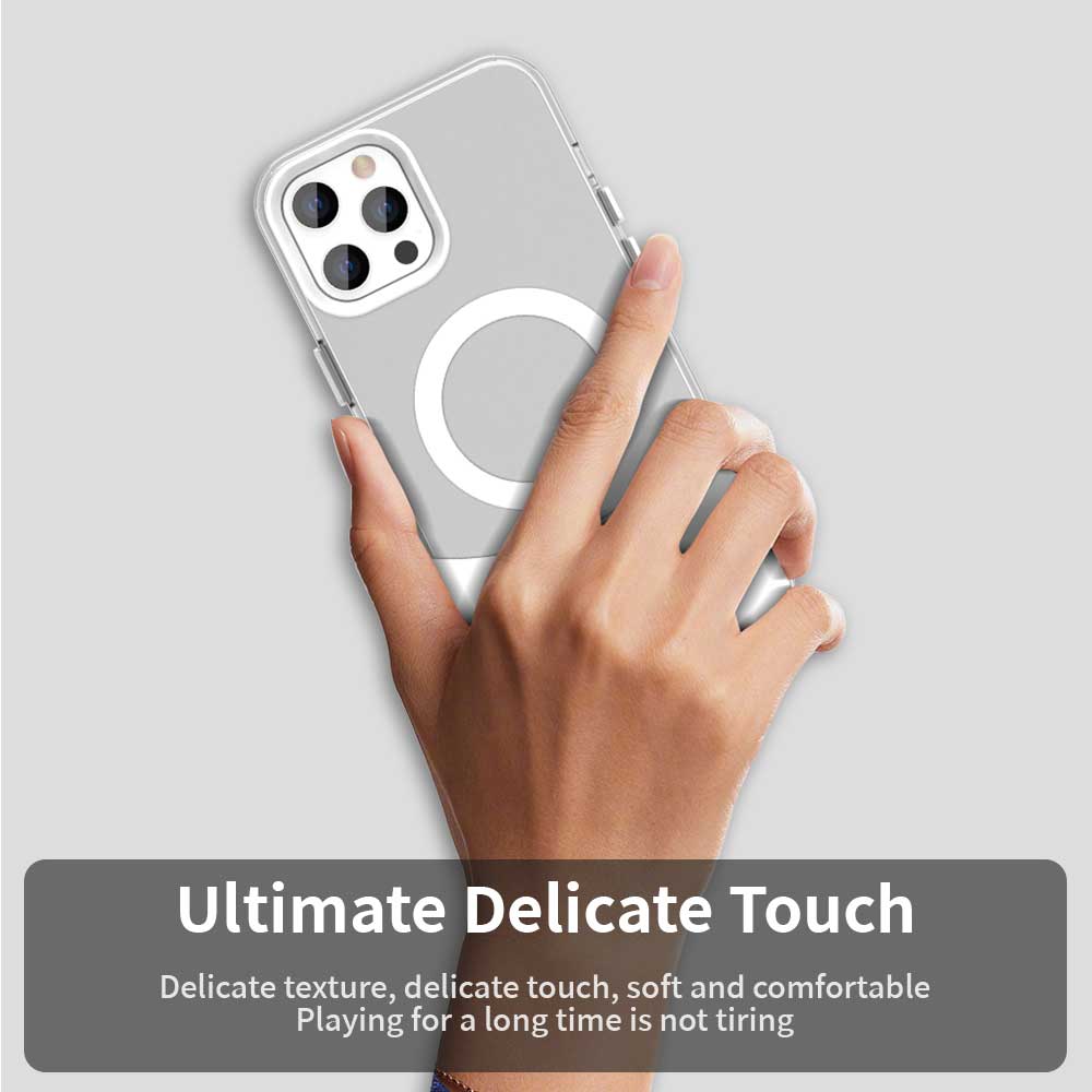 For iPhone 14 Pro Case Compatible with MagSafe Color Splicing IMD TPU+PET+PC Mobile Cover