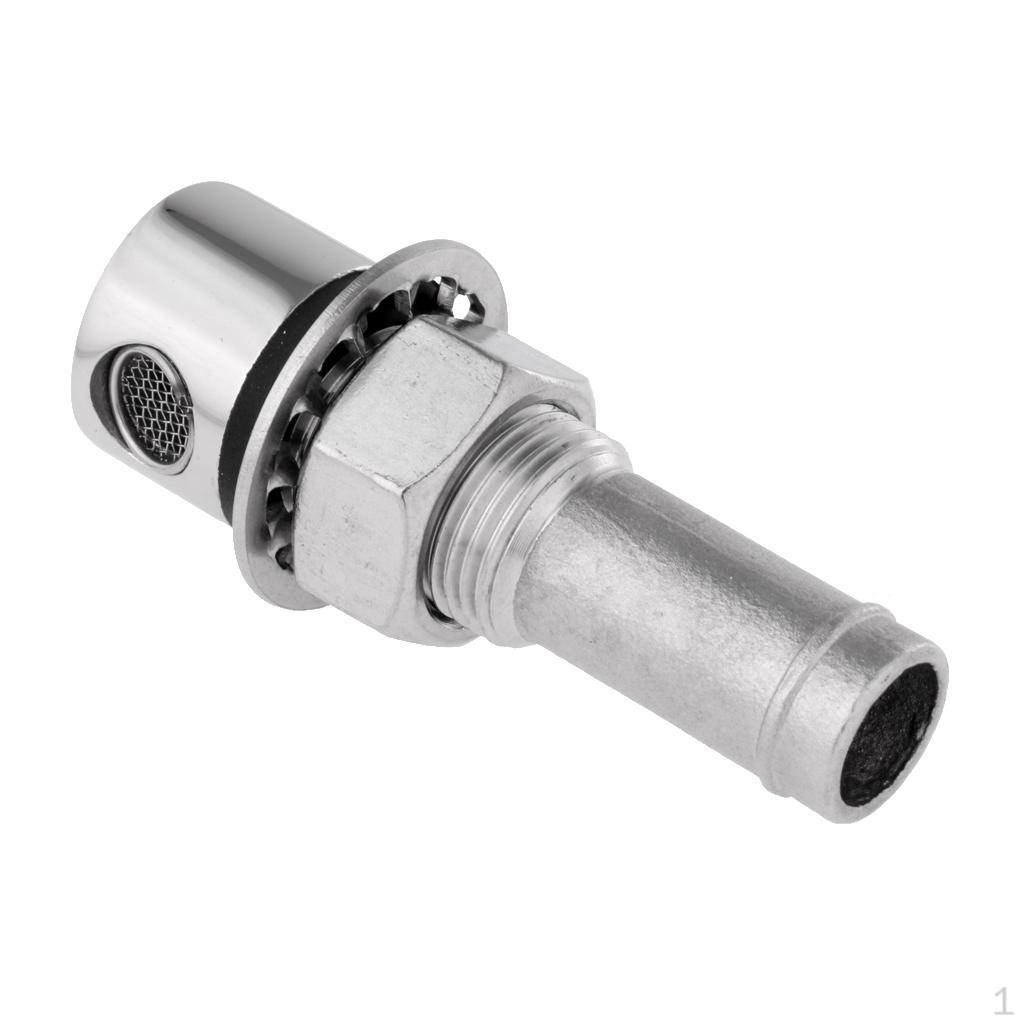 

316 Stainless Steel Straight Fuel Breather Vent 15mm - Boat/ Truck/ Tank