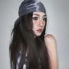 Summer Y2K Headscarf Hat Bling Bling PU Leather Hip-hop Kerchief Punk Style Women Headband Bandana Scarf