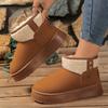 Women's Winter Plush Warm Snow Boots Outdoor Thick Sole Non Slip Cotton Padded Shoes Woman Fashion Faux Fur Platform Ankle Boots