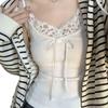 Plus Size 200 Jin Pure Desire Bow Lace Trim Sexy Summer Camisole for Women