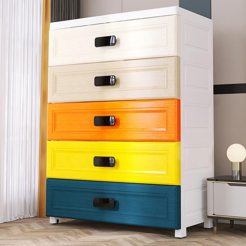 Morandi Children's Multi-Layer Storage Cabinet - Thickened Plastic Toy Organizer