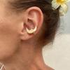 1Pair Starfish Scallop Ear Clips Non Piercing Earrings For Women Girls  Gold Color Floral Ear Cuff Summer Beach Jewelry