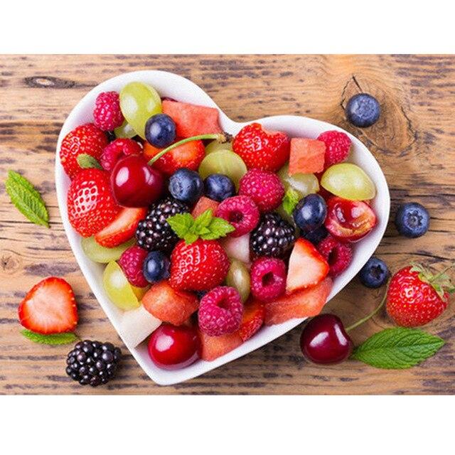 

DIY 5D алмазная живопись Фруктовый праздник Алмазная мозаика наборы крестиков украшение дома полная круглая алмазная вышивка Square 20x30cm