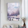 Cuadros Decoracion Salon Pittura a olio astratta su tela Fiori rosa Tugurio Cascata Paesaggio Immagini a parete per soggiorno