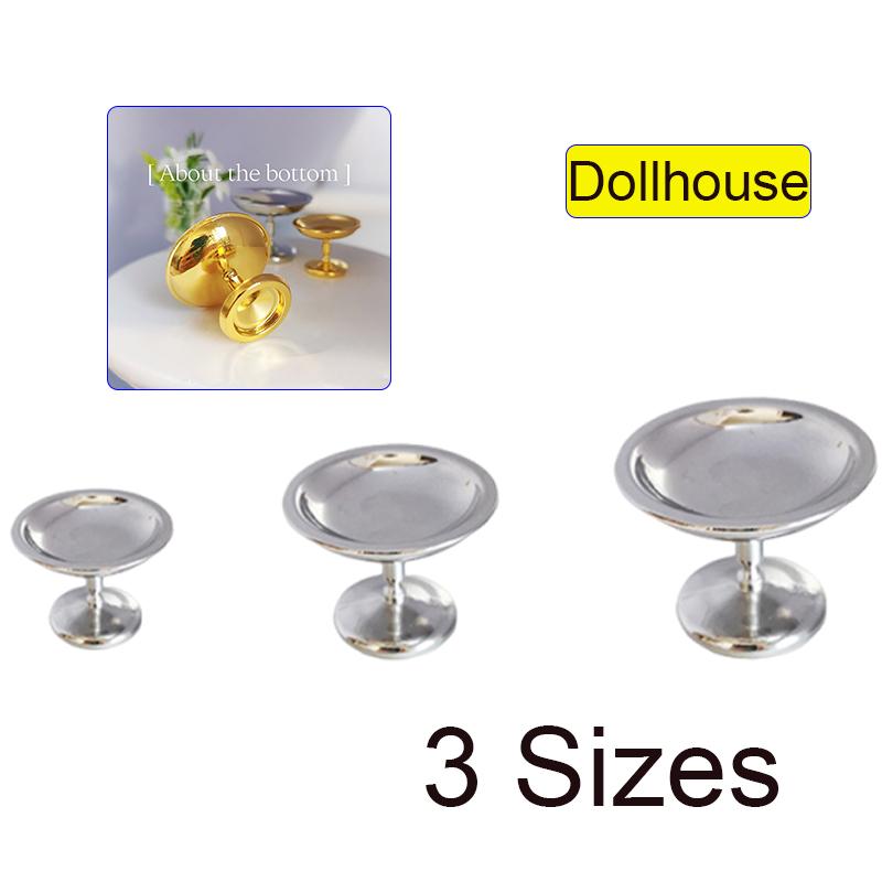 1Pcs Mini Metal Fruit Snack Tray Model Dollhouse Miniature Cake Dim Sum Tray DIY Decoration Doll House Accessories