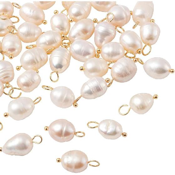 Airssory 100 Pcs Ocean Life Charms Natural Cowrie Shell Charms for Earring Bracelet Necklace Jewelry DIY Craft Making