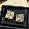 Cushion Cut CZ Stud Earrings