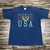 Vintage Palm Beach USA Single Stitch Graphic Tshirt Blue XL VTG 90s Beach