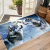 Wolf Moon Doormat Welcome Mat Outdoor Entrance Rug for House Pet Decor Waterproof Wolf Print Forest Trail Mat