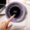 USB Rechargeable Desktop Fan with Digital Display - Small Desk Fan for Home Bedroom, 3 Speeds, Timer