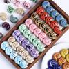 Embossed Conch Spacer Porcelain Beads Glazed DIY Jewelry Making Snail Ceramic Beads  Earrings