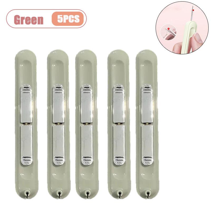 2 in 1 Easy Threader Sewing Needle Threading Tool for Elderly Multifunction Hand Sewing Tool with Built-in Thread Cutter Ripper