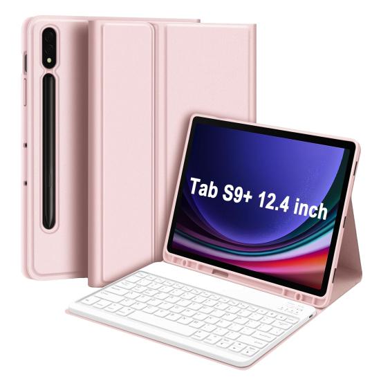 1 Set Tablet Tastatur & Schutzhülle Bunte Drahtlose Bluetooth-kompatibel Tastatur mit Bunte Hintergrundbeleuchtung TPU Tablet Protector für Galaxy