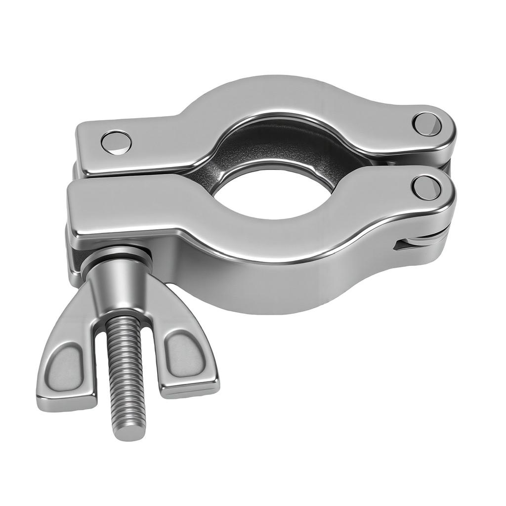 4 Pezzi Morsetto a Vuoto KF16 con Anello di Centratura e O-ring in FKM Acciaio Inossidabile 304 Morsetto a Cerniera con Dado Alato