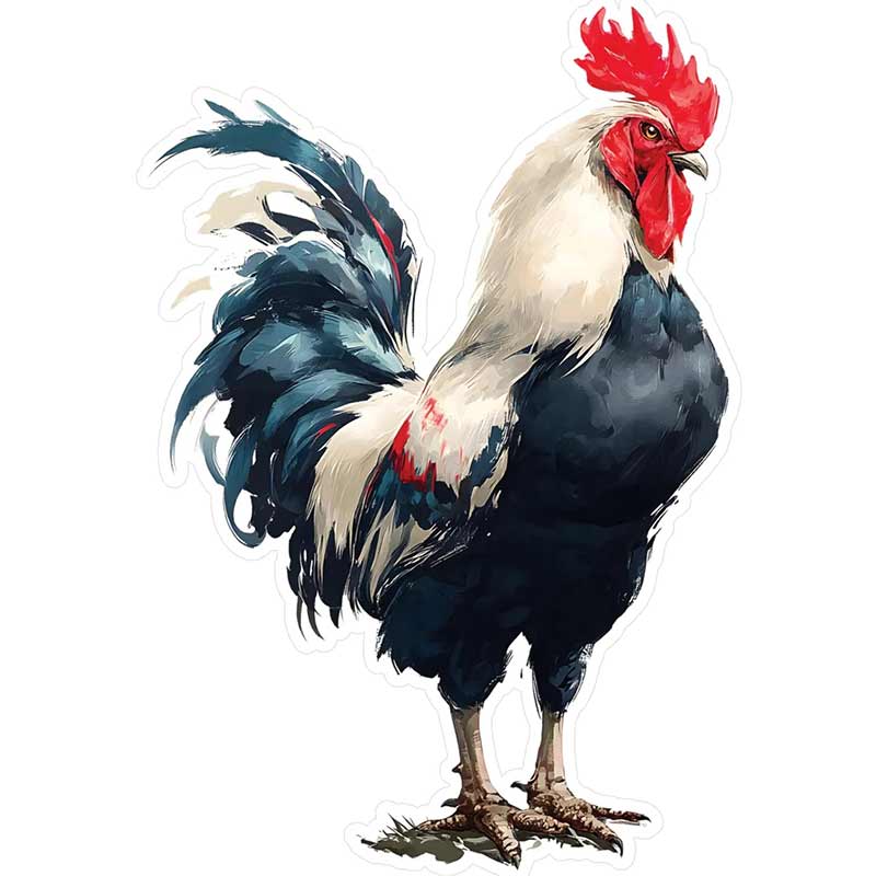 Rooster Vinyl Decal Farmhouse Decor Car Sticker Waterproof Outdoor Car Bumper Window Notebook Computer Decoration Decals SH1219