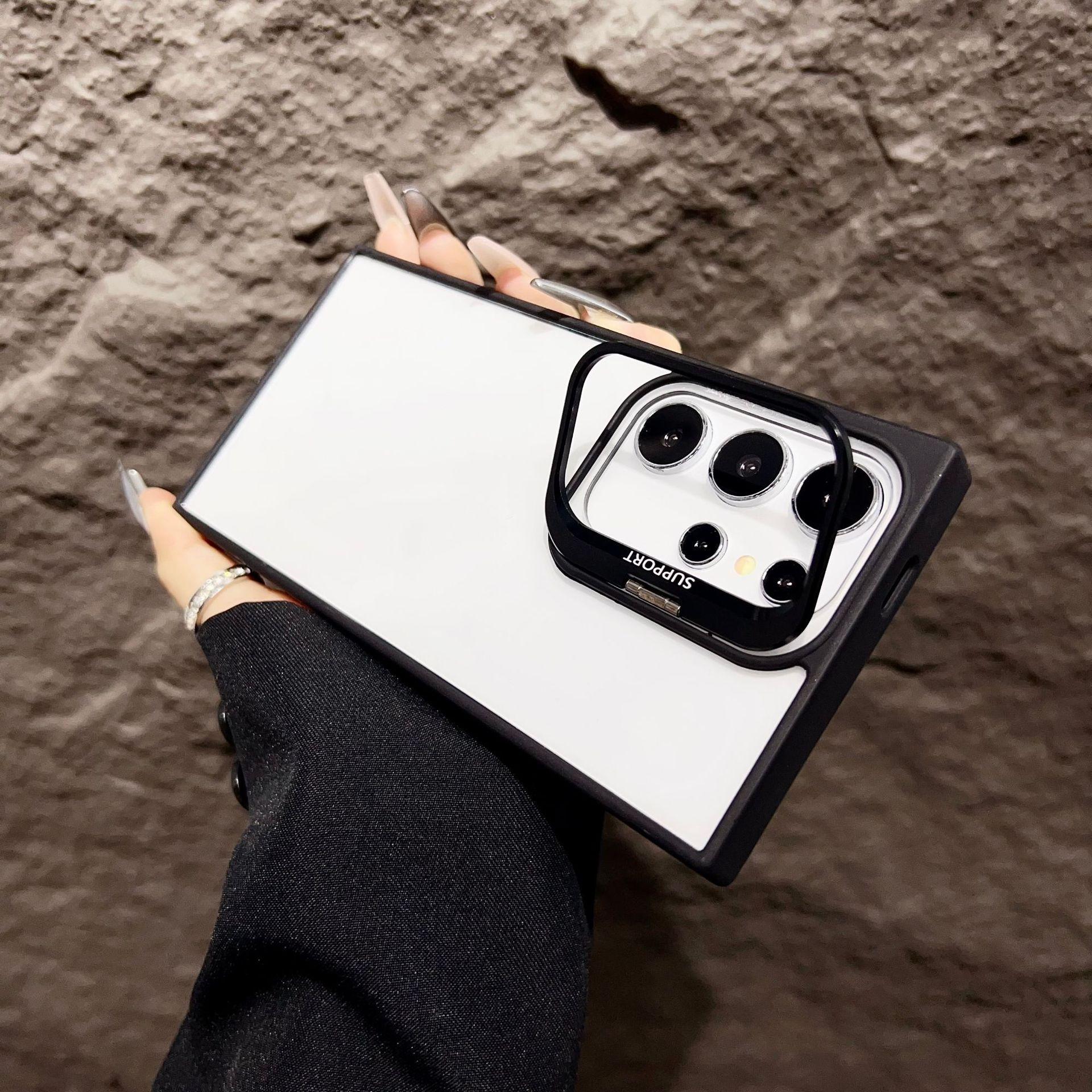 

Samsung S25 Hardware Lens Bracket Suitable for S24ultra High Transparent Electroplating Button Two In One Mobile Phone Protection Case Samsung S25