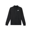 Nike Einfarbig Stehkragen Halber Reißverschluss Lässiges Langarm-Sweatshirt Damen Sweatshirt Schwarz DQ5839-010