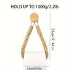 1PC Simple Hemp Rope Toilet Paper Holder, Bathroom Tissue Storage Rack, Non Perforated Hand Woven Wall Mounted Towel Rack
